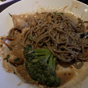 BJ's Restaurant & Brewhouse - Spicy Peanut Chicken With Soba Noodles- my go to- i love this dish! - New American Near Me - Columbia, Maryland BJ's Restaurant & Brewhouse - Spicy Peanut Chicken With Soba Noodles- my go to- i love this dish! - New American Near Me - Columbia, Maryland