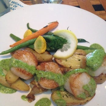 Brigantine - Scallops Special w a macadamia nut pesto sauce. - Seafood Near Me - La Mesa, California Brigantine - Scallops Special w a macadamia nut pesto sauce. - Seafood Near Me - La Mesa, California