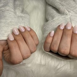 Naveana Nail Salon - Soft almond milky pink with flawless shine
