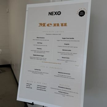 NEXO Café - Menu - Pop-up Shops Near Me - Phoenix, Arizona NEXO Café - Menu - Pop-up Shops Near Me - Phoenix, Arizona