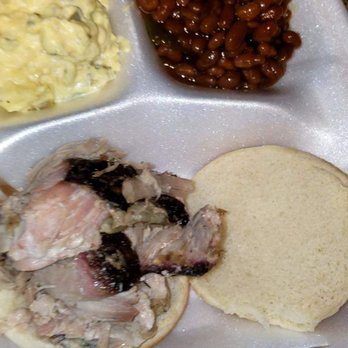 Dante L Catering - Smoky pulled pork sandwich with potatoe salad and baked beans. - Caterers Near Me Dante L Catering - Smoky pulled pork sandwich with potatoe salad and baked beans. - Caterers Near Me