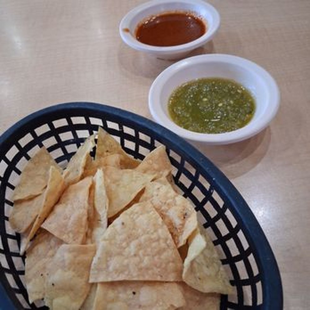 Taqueria Chavez - Taqueria Chavez chips and salsas. Chips were very good. Salsa Verde was outstanding. - Mexican Near Me - Las Cruces, New Mexico