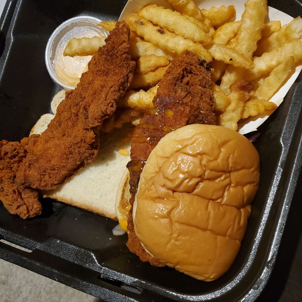 Dave's Hot Chicken - Chicken tender + sandwich + fries - Chicken Shop Near Me - San Jose, California Dave's Hot Chicken - Chicken tender + sandwich + fries - Chicken Shop Near Me - San Jose, California