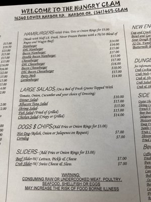 Menu photo 3 The Hungry Clam Brookings, OR