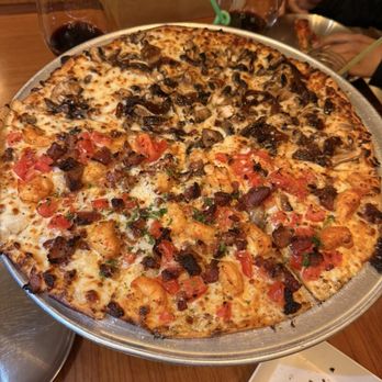 Pizza Heaven - Shrimp & Bacon Mushroom Truffles - Pizza Near Me - Carmel By The Sea, California