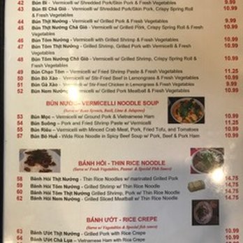 Pho Far East - Menu (6/6) - May 19, 2017 - Vietnamese Near Me - Raleigh, North Carolina