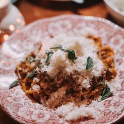 San Fermo - Saffron Spaghetti Bolognese - pork, veal, rosemary, fennel, parmigiano reggiano