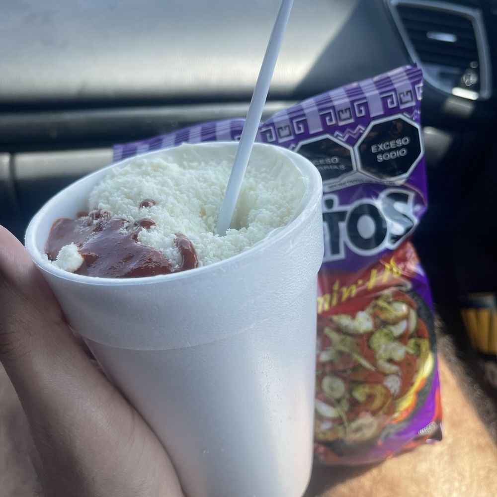 Los Mangos Ice Cream - Elote with a bag of Tostitos - Mexican Near Me - Austin, Texas Los Mangos Ice Cream - Elote with a bag of Tostitos - Mexican Near Me - Austin, Texas