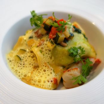 Bidlabu - Bidlabu 05/27/19: Basil Ravioli, Ratatouille, Saffron, Crayfish - Bistros Near Me - Frankfurt, HE Bidlabu - Bidlabu 05/27/19: Basil Ravioli, Ratatouille, Saffron, Crayfish - Bistros Near Me - Frankfurt, HE