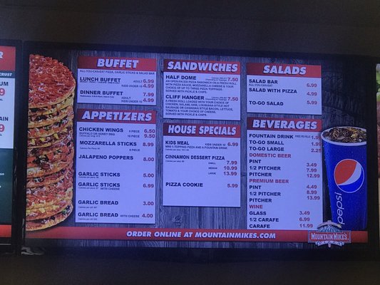 Menu photo 5 Mountain Mike's Pizza El Cerrito, CA Menu photo 5 Mountain Mike's Pizza El Cerrito, CA