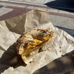 Deland Bagel - Giant Bagels! I couldn't finish the other half. I saved it for later tho. Delicious!