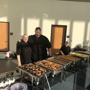 Hard Smoke BBQ - Executive Chef: James Kissamitakis COO: Terry Griffith Sous/Desert Chef: Jen Flohr CMO: T. Andrew Smith (not in photo) - Caterers Near Me Hard Smoke BBQ - Executive Chef: James Kissamitakis COO: Terry Griffith Sous/Desert Chef: Jen Flohr CMO: T. Andrew Smith (not in photo) - Caterers Near Me
