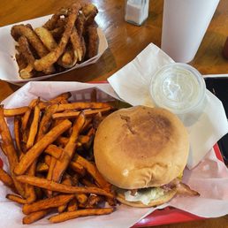 Combo #2 with Sweet Potato Fries and Onion Rings Combo #2 with Sweet Potato Fries and Onion Rings
