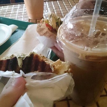 Mila Cafe - Melano Panini with an iced vanilla late - Breakfast & Brunch Near Me - New York, New York Mila Cafe - Melano Panini with an iced vanilla late - Breakfast & Brunch Near Me - New York, New York