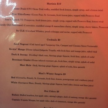 Maxi's - Drink list - Italian Near Me - Cleveland, Ohio Maxi's - Drink list - Italian Near Me - Cleveland, Ohio