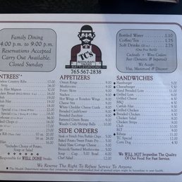 Menu at TC's on November 4, 2023. Menu at TC's on November 4, 2023.
