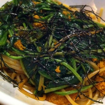 Cafe Hiro - Uni and spinach spaghetti. - Italian Near Me - Cypress, California