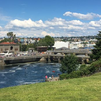 Hiram M Chittenden Locks - A view of the locks from Commodore Park - Landmarks & Historical Buildings Near Me - Seattle, Washington Hiram M Chittenden Locks - A view of the locks from Commodore Park - Landmarks & Historical Buildings Near Me - Seattle, Washington