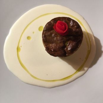 Il Barrino - Zucchini ricotta soufflé in cheese fondue w EVO - Tuscan Near Me - Florence, FI