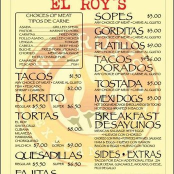 El Roy's Express Mex - Menu - Mexican Near Me - Santa Rosa, California El Roy's Express Mex - Menu - Mexican Near Me - Santa Rosa, California
