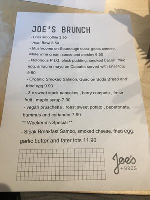 Menu photo 1 Joe's and Bros Cork, CO