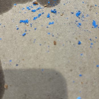 Jerlando's Pizza - Blue chips of mystery material under the paper in the pizza box - Pizza Near Me - Montour Falls, New York Jerlando's Pizza - Blue chips of mystery material under the paper in the pizza box - Pizza Near Me - Montour Falls, New York