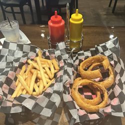 Burgers At Manassas - Fries and onion rings
