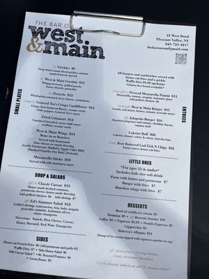 Menu photo 2 The Bar on West & Main Pleasant Valley, NY Menu photo 2 The Bar on West & Main Pleasant Valley, NY