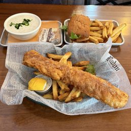 british fish and chips, fish sandwich, cod chowder british fish and chips, fish sandwich, cod chowder