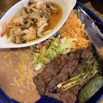 Puerto Penasco Mexican Restaurant - Carne asada with camarones al mojo de ajo - Mexican Near Me - Lyman, Washington Puerto Penasco Mexican Restaurant - Carne asada with camarones al mojo de ajo - Mexican Near Me - Lyman, Washington