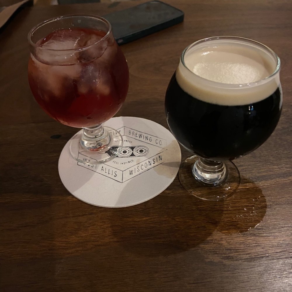 Perspective Brewing - Old fashioned seltzer and a stout - Brewpubs Near Me - West Allis, Wisconsin