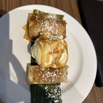 Borealis - Thai banana rolls with Caramel and ice cream- special from Denver restaurant week menu - Diners Near Me - Aurora, Colorado