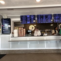 Famous Pizza and Sub Shop - Counter and menu