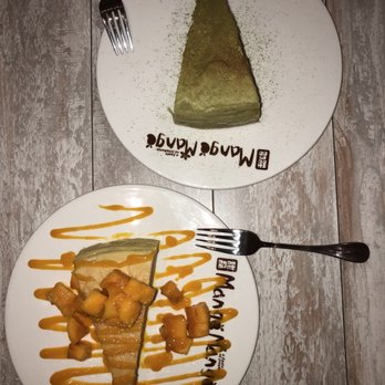 Mango Mango Dessert - Green tea Mille Cake, mango crepe cake - Desserts Near Me - New York, New York Mango Mango Dessert - Green tea Mille Cake, mango crepe cake - Desserts Near Me - New York, New York