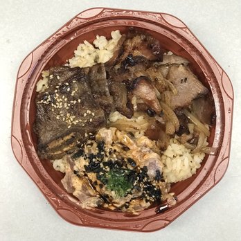 Local Boy Sushi - LBS Special Bowl with kalbi, spicy ahi, and smoked meat - Japanese Near Me - Kaneohe, Hawaii Local Boy Sushi - LBS Special Bowl with kalbi, spicy ahi, and smoked meat - Japanese Near Me - Kaneohe, Hawaii