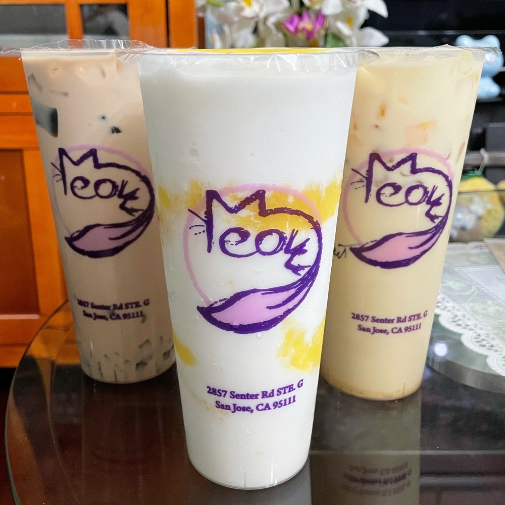 Meow Tea - Coconut Delight, Meow-tea Special, and... I forget which drink the right one was. - Asian Fusion Near Me - San Jose, California Meow Tea - Coconut Delight, Meow-tea Special, and... I forget which drink the right one was. - Asian Fusion Near Me - San Jose, California