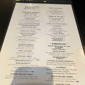 Jimmy's On Broadway - Menu 12/2024 - New American Near Me - Seattle, Washington