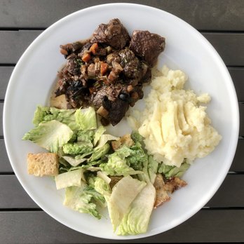 Mamako Kitchen - Braised beef with caesar salad and mashed potatoes - Food Delivery Services Near Me Mamako Kitchen - Braised beef with caesar salad and mashed potatoes - Food Delivery Services Near Me