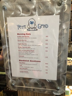 Menu photo 7 Yeti's Grind Vail, CO Menu photo 7 Yeti's Grind Vail, CO