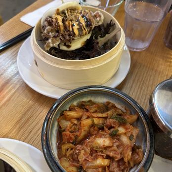 Gyuro Ramen - Steamed Bun w. Crispy Soft Shell Crab and Kimchi - Ramen Near Me - Chicago, Illinois Gyuro Ramen - Steamed Bun w. Crispy Soft Shell Crab and Kimchi - Ramen Near Me - Chicago, Illinois