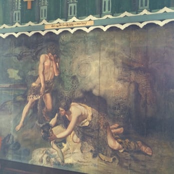 St. Benedict's Catholic Church - Right side mural Cain and Abel - Churches Near Me - Captain Cook, Hawaii St. Benedict's Catholic Church - Right side mural Cain and Abel - Churches Near Me - Captain Cook, Hawaii