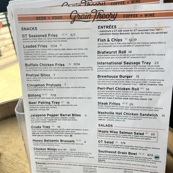 Grain Theory - Food menu - Breweries Near Me - Abilene, Texas