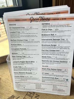 Menu photo 1 Grain Theory Abilene, TX