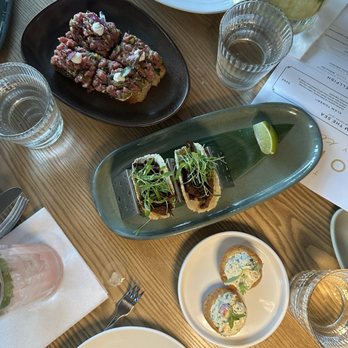 Klaw Miami - Happy Hour items! Beef tartare, beef tacos, lobster gougeres - Steakhouses Near Me - Miami, Florida Klaw Miami - Happy Hour items! Beef tartare, beef tacos, lobster gougeres - Steakhouses Near Me - Miami, Florida