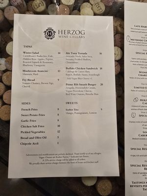 Menu photo 1 Herzog Wine Cellars Oxnard, CA Menu photo 1 Herzog Wine Cellars Oxnard, CA