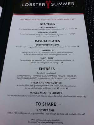 Menu photo 8 The Keg Steakhouse + Bar Surrey, BC Menu photo 8 The Keg Steakhouse + Bar Surrey, BC