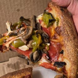 Good Guys Pizza - Small (13", 6 slice) Cheese, Pepperoni, Sweet (Green) Pepper, Mushroom Pizza