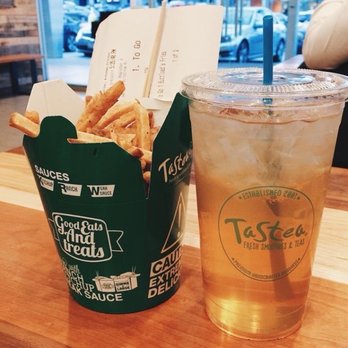 Tastea - Lychee Peachee Tea and Buttload'a Fries - Coffee & Tea Near Me - Rowland Heights, California Tastea - Lychee Peachee Tea and Buttload'a Fries - Coffee & Tea Near Me - Rowland Heights, California