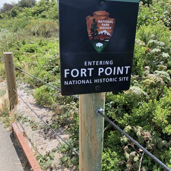 Fort Point - 06.29.19 entering Fort Point after crossing the GG Bridge on foot, one of the oldest structures in San Francisco - Landmarks & Historical Buildings Near Me - San Francisco, California
