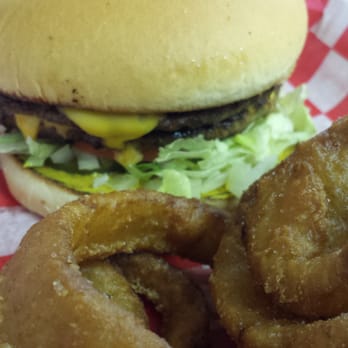 Hank's Hamburgers - Double with cheese and onion rings at Hank's Hamburgers in Tulsa OK - Fast Food Near Me - Tulsa, Oklahoma Hank's Hamburgers - Double with cheese and onion rings at Hank's Hamburgers in Tulsa OK - Fast Food Near Me - Tulsa, Oklahoma